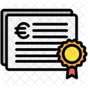 Fest Einkommen Schulden Symbol