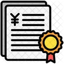 Fest Einkommen Schulden Symbol