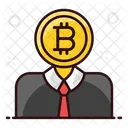 Financiador De Bitcoins Capitalista De Bitcoins Administrador De Bitcoins Icono
