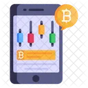 Dinero En Linea Mercado De Bitcoins Cripto Ecualizador Icono