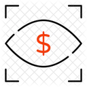 Finanzielles Auge Geschaftsauge Finanzuberwachung Symbol