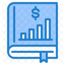 Buch Geld Balkendiagramm Symbol