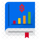 Buch Geld Balkendiagramm Symbol