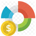 Finanzkreisdiagramm Finanzdiagramm Grafische Darstellung Symbol