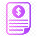 Dokument Finanzen Zahlung Symbol