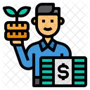 Geschaftsmann Geld Manager Symbol