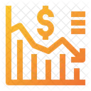 Finanzen Abwärtsdiagramm  Symbol