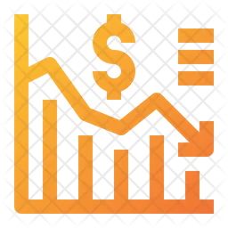 Finanzen Abwärtsdiagramm  Symbol