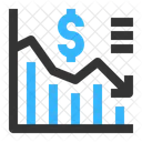 Finanzen Abwärtsdiagramm  Symbol