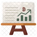 Finanzwachstum Wachstumsdiagramm Bitcoin Diagramm Symbol