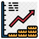 Finanzieller Gewinn Finanzielles Wachstum Geldmengenwachstum Symbol