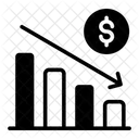 Finanzen Niedergang Diagramm Symbol