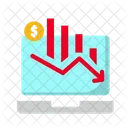 Finanzieller Verlust  Symbol