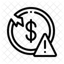 Dollar Verlust Risiko Symbol