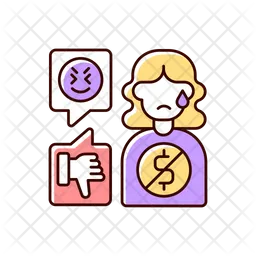 Finanzielles Cybermobbing  Symbol