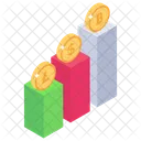 Wachstumsdiagramm Unternehmensanalyse Unternehmensstatistik Symbol