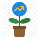 Wachstumsdiagramm Pfeil Anlage Investition Geschaft Marketing Symbol