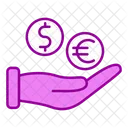 Finanzierung Hand Geld Symbol