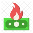 Verlust Inflation Bankrott Symbol