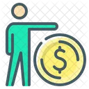 Eigenmittel Person Geld Symbol