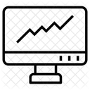 Finanzstatistiken Finanzdiagramme Monitor Symbol