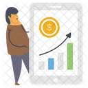 Wachstumsdiagramm Finanzdiagramm Datenanalyse Symbol