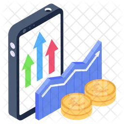 Diagramm zum finanziellen Wachstum  Symbol