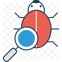 Find Bug Bug With Magnifier Bug Icon