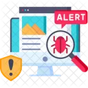 Cyber Crimes Cyber Security Find Bug Icon