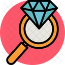 Find Diamond Search Diamond Magnifying Glass Icon