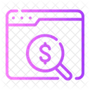 Dollar Money Loupe Icon