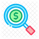 Money Magnifier Web Icon
