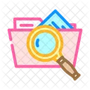 Folder Searchmagnifying Glass Icon