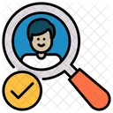 Friends Magnifier People Icon