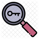 Loupe Key Keyword Icon
