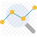 Data Analytics And Magnifying Glass Analytics Chart Icon