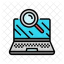 Laptop Search Magnifying Icon