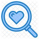 Find Love Search Magnify Glass Icon