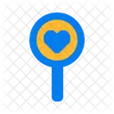 Magnifying Glass Search Love Icon