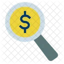 Magifier Banking Searching Money Cash Icon