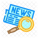 Newspaper Searchmagnifying Glass Icon