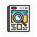 Newspaper Search Magnifying Icon