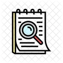 Notepad Search Magnifying Icon