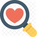 Searching Love Magnifier Icon