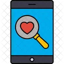 Finding Love Heart Love Icon