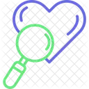 Finding Love Heart Heart Search Icon