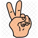 Zwei Finger Hand Icon