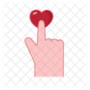 Finger click heart  Icon