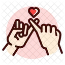 Finger Cross Heart Love Icon