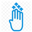 Finger Four Up  Icon